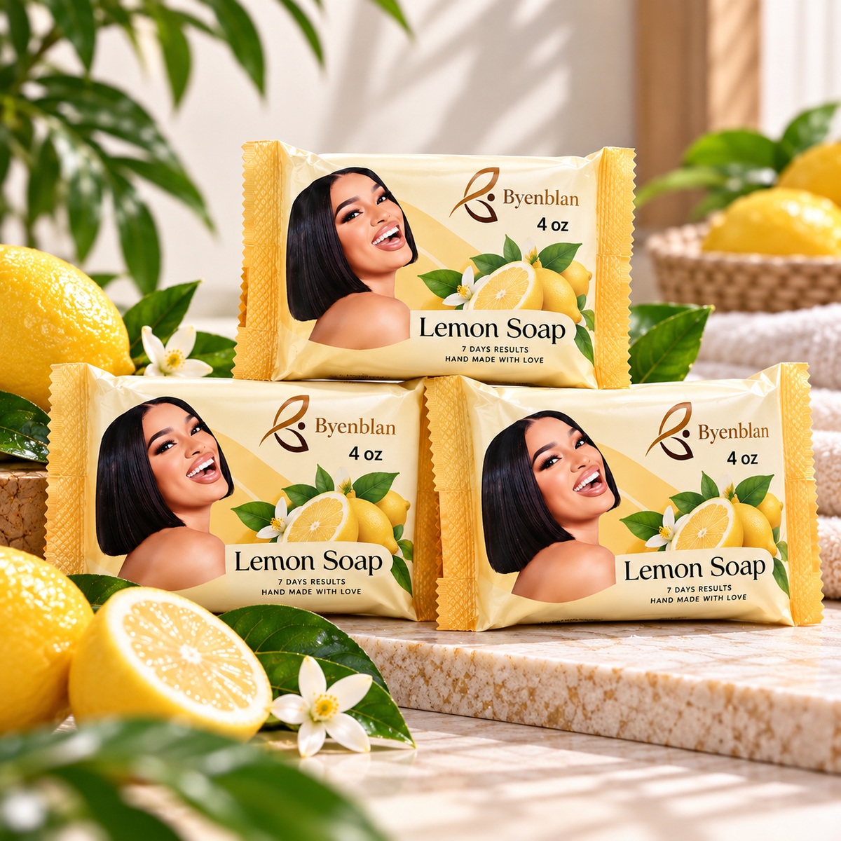 3 savon citron Byenblan 4 oz