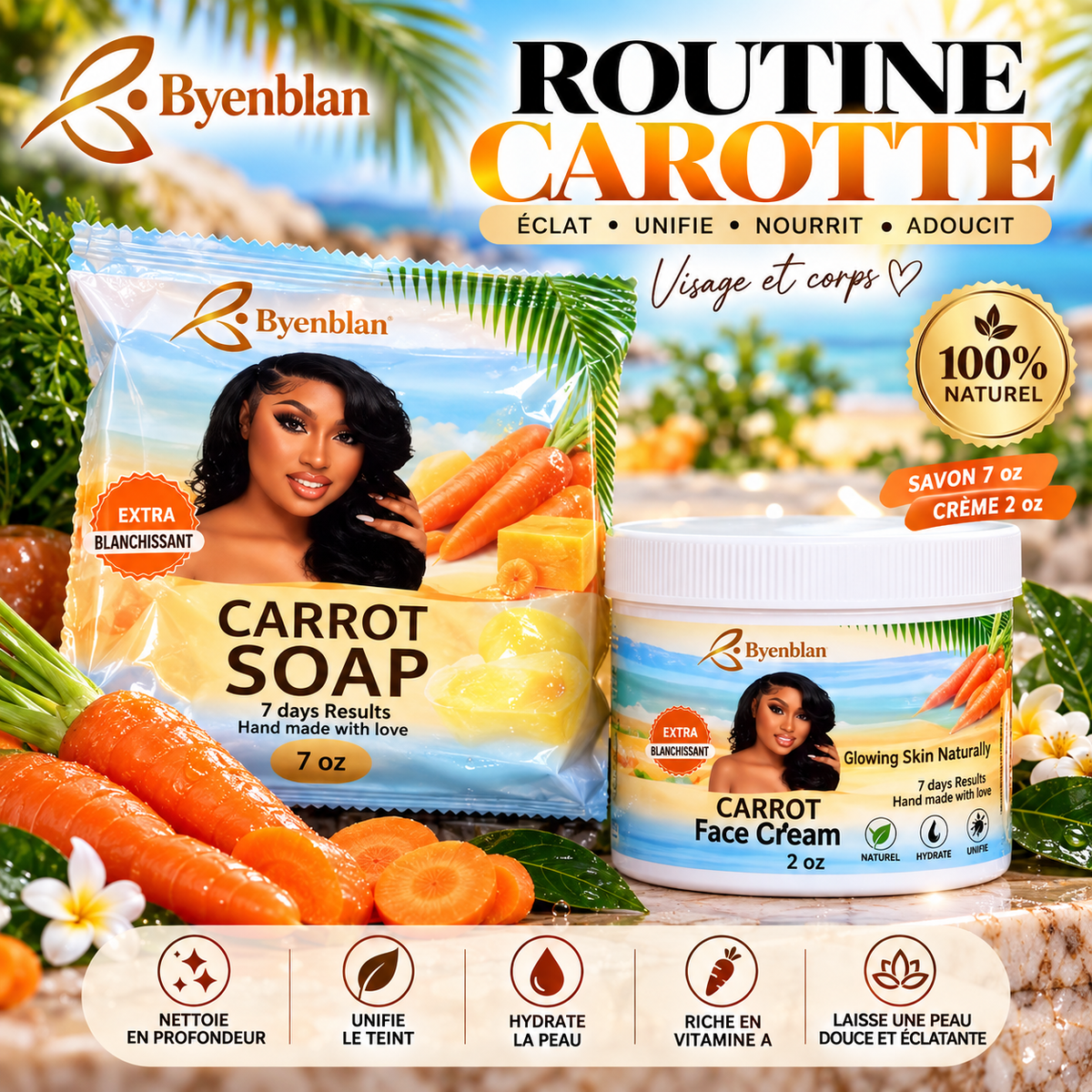 Mini set visage Carotte Byenblan